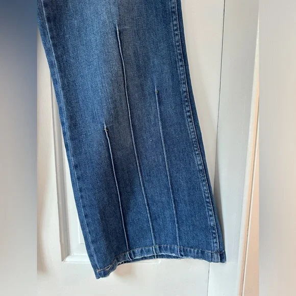 AMO Sara Trouser Dark Wash Wide Leg Striped in Delight Denim Jeans in Size 26 - Picture 9 of 16